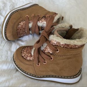 GAP Glitter Sherpa Ankle Boots, Baby Girl